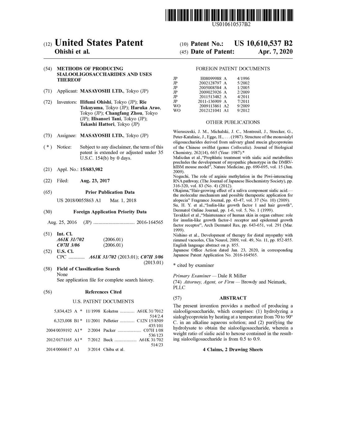 美國 · 發明專利 證書 / United States · patent certificate